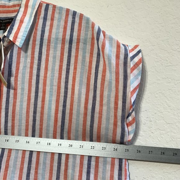 Banana Republic NWT Petite L Womens Dolman Sleeve Linen Blend Button Down Shirt - Picture 10 of 12